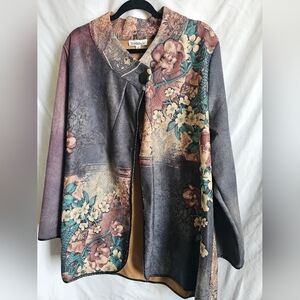 NorthStyle Multicolor Floral Cape with Button 1X